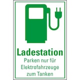 thumbnail of Schild I Hinweisschild Ladestation Elektrofahrzeug, mit Piktogramm, Kunststoff, 200x300mm