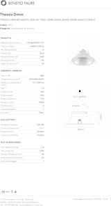 thumbnail of Thessis 25W Triac-dimmbare LED-Einbauleuchte mit Schaltertechnologie, Farbtemperatur 3000K/4000K/5000K, mattweiße Oberfläche - Beneito & Faure