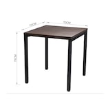thumbnail of METRO PROFESSIONAL Panam restauranttafel, essenhout/staal, 70 x 70 cm, walnoot bruin/zwart