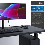 thumbnail of CSL Audio- & Video-Adapter VGA, USB Typ A zu HDMI, VGA zu HDMI Adapter, Konverter Kabel 1920x1080 Full HD 1080p