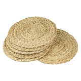 thumbnail of HMF Tischset rund geflochten aus Wasserhyazinthe, Platzset abwaschbar, 6er Set, 30 cm