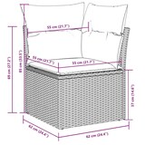 thumbnail of vidaXL 6-tlg. Garten-Sofagarnitur mit Kissen Hellgrau Poly Rattan