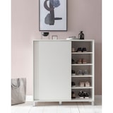 thumbnail of Schuhschrank `Fulda`: 20 Paar Schuhe, moderne Ablagefächer, Schiebetüren, kratzfest, Melaminharz. Weiß, 100x38x108 cm | Kadima Design