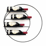 thumbnail of DanDiBo Weinregal Wand Metall 55 cm Schwarz Largo Rund Hängend Flaschenregal 96213 Flaschenhalter Wandmontage Wine Rack Weinständer