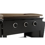 thumbnail of aro 3-pits gasgrillplaat, grilloppervlak 73 × 55 cm, met zijtafel, verrijdbaar, roestvrij staal, zwart