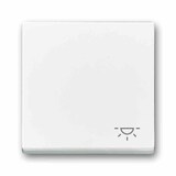 thumbnail of Wippe einteilig, Schalter/Taster, studioweiß, glänzend, Symbol Licht
