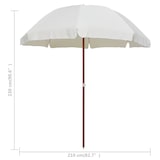 thumbnail of Parasol de jardin avec mât en acier 240 cm Sable Modèle Jardin Upsilon