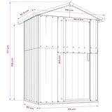 thumbnail of vidaXL Gartenhaus Braun 126x97,5x177 cm Verzinkter Stahl