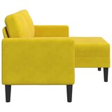 thumbnail of vidaXL 2-Sitzer-Sofa mit Chaiselongue L-Form Gelb 125 cm Samt