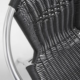 thumbnail of Chaise de jardin aluminium et résine gris noir - Oviala