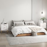 thumbnail of HOMCOM pack de 2 mesitas de noche mesillas de noche dormitorio con 2 cajones y patas de acero estilo moderno 40x35x50 cm blanco