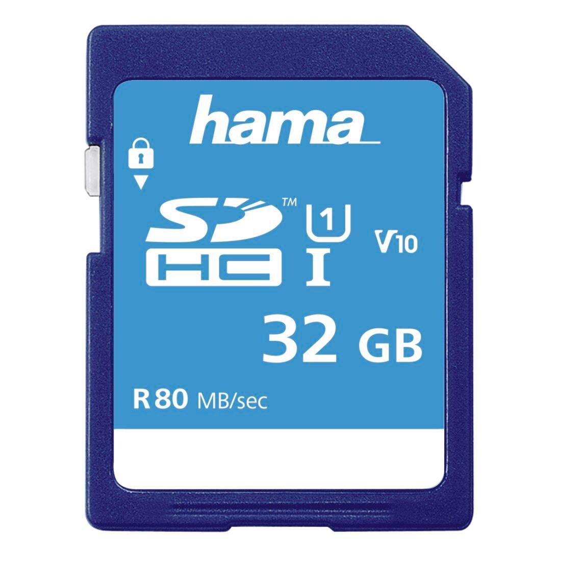 Hama SDHC Speicherkarte 32GB Class 10 UHS-I 80MB/s