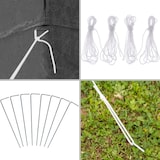 thumbnail of tectake Padiglione Baraban 3 x 3 m con 3 pezzi laterali - grigio - 404815