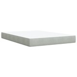 thumbnail of vidaXL Boxspringbett mit Matratze Hellgrau 140x190 cm Samt