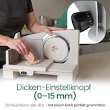 thumbnail of Emerio Multifunktionale Schneidemaschine MS-125001 – 110W – Schnittstärke einstellbar 0–15 mm – Solinger Edelstahlmesser - Allesschneider - Weiß