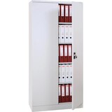 thumbnail of PROREGAL Flügeltürenschrank Badger | 4 Fachböden | Eurolock Griff Sockel | HxBxT 195x92x42 cm | Grau | Lackiert