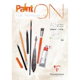 thumbnail of Clairefontaine 2x PaintON Blanc, Block A3, kopfseitig geleimt, 40 Blatt, 250g, weiß, Mixed Media - 96536C