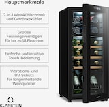 thumbnail of Klarstein Bovella 18 Duo+ Zweizonen-Weinkühlschrank 50l 18 Fl. Glastür Schwarz