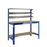 thumbnail of SimonRack Établi d’atelier, 910x610 mm, 3 étagères, Charge 400 kg, Bleu - BT-1