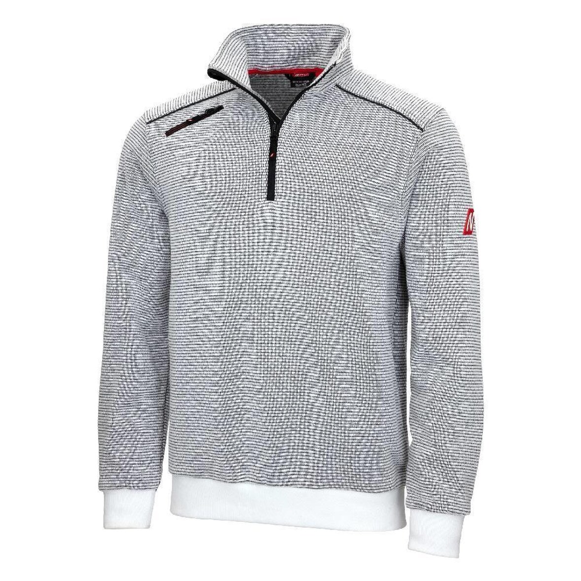 Nitras Motion Tex Plus Pullover | Gr. 3XL | Arbeitspullover | weiß/grau