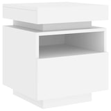 thumbnail of Armoires de chevet avec lumières LED 2 pcs blanc 40x39x48,5 cm – Modèle Rosée