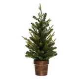thumbnail of Sapin de Noël artificiel Vert 2 tons dans un pot cuivré H 70 cm