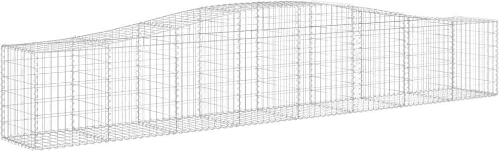 vidaXL Gabionen mit Hochbogen 20 Stk. 400x50x60/80cm Verzinktes Eisen