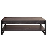 thumbnail of TV-Rack HWC-L53, Fernsehtisch Lowboard TV-Tisch, Metall 42x120x44cm ~ Marmor-Optik grau