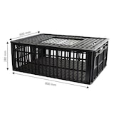 thumbnail of GILAC Cage à poules 2 portes coulissantes 800 x 600 - 105 L - Noir G180801