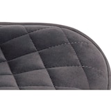 thumbnail of Conjunto de 2 bancos de bar Minosa cinza escuro/veludo