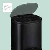 thumbnail of Relaxdays Mülleimer Bad, 5 l, Kosmetikeimer mit Soft-Close, matte Optik, 2 entnehmbare Inneneimer, Treteimer, schwarz