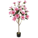 thumbnail of COSTWAY 90 cm Künstlicher Baum mit Blumen, Künstlicher Magnolienbaum, Künstliche Pflanze im Topf, Kamelienpflanze mit Mehrfachstämmen