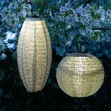 thumbnail of LED Solar Lampions mit Blumenmuster blau Party Balkon Terrasse 2St