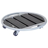 thumbnail of WAGNER Pflanzenroller VENEZIA WPC Ø 38 x 7,5 cm, außen&innen, anthrazit, Softrollen, Bremsen, max. 70 kg - 20707601