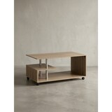 thumbnail of Design Couchtisch WL5.735 105 x 48,5 x 60 cm Sonoma Drehbar mit Rollen, Wohnzimmertisch Coffee Table, Sofatisch Loungetisch Holz, Kaffeetisch mit