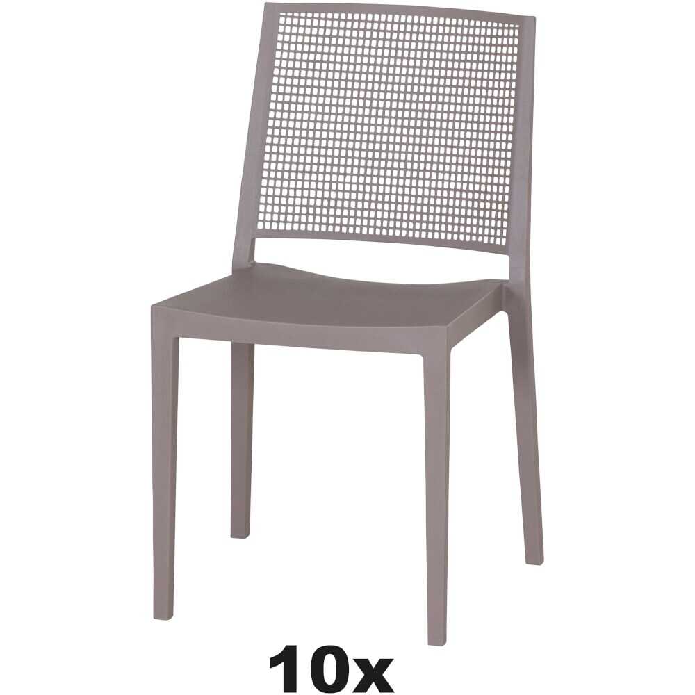Siena  Garden Square Stapelstuhl objektgeeignet 10x taupe