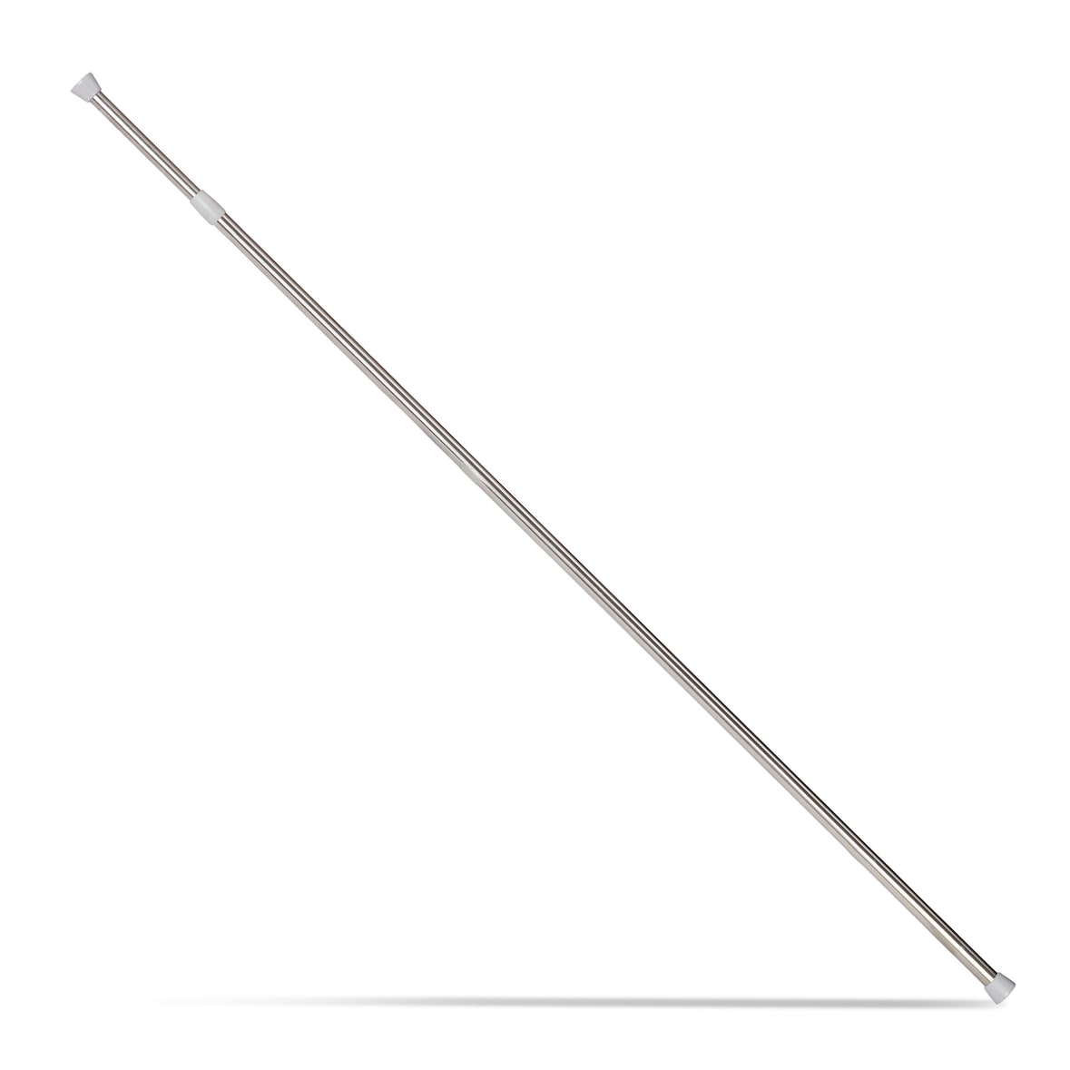 Relaxdays Teleskopstange, Klemmstange f. Gardinen, Duschvorhänge, Türrahmen uvm., ohne Bohren, Edelstahl, 150 - 280 cm