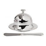 thumbnail of Butterdose Butterglocke Epe, Ø 11 cm, edel versilbert, mit passendem Buttermesser 18 cm