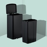 thumbnail of Relaxdays Mülleimer Küche, 30 L, Fingerabdruckschutz, entnehmbarer Inneneimer, Müllbeutel, Edelstahl Treteimer, schwarz