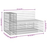 thumbnail of vidaXL Gartenbank aus Gabionen 122x71x65,5 cm Massivholz Douglasie