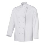 thumbnail of Grevotex Kochjacke / Bäckerjacke weiß langarm mit Paspel hellgrau / Größe 40 (XS)