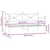 thumbnail of vidaXL Tagesbett ohne Matratze Schwarz 80x200 cm Stahl