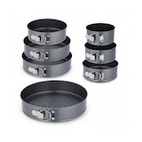 thumbnail of Relaxdays Springform Set, 7-tlg., runde Backformen, Ø 14/16/18/20/24/26/28 cm, Edelstahl, Antihaft Kuchenform, anthrazit
