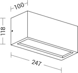 thumbnail of GUAVA Wandleuchte LED Dual Emission 12W 120°-120° Anthrazit IP65 3000K - Außenwandbeleuchtung Rossini Group