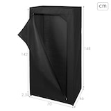 thumbnail of Max Home Armario ropero tela 1 barra para perchas 70x46x148 cm negro