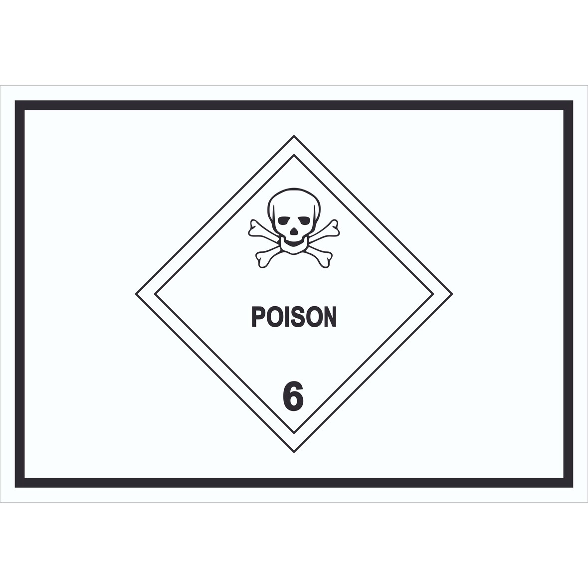 Schild Giftige Stoffe Symbol Poison Totenkopf A6 Rückseite selbstklebend