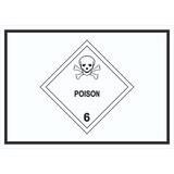 thumbnail of Schild Giftige Stoffe Symbol Poison Totenkopf A6 Rückseite selbstklebend