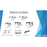 thumbnail of Batterie de cuisine Inox 15 Pcs  5535 usage non-intensif Arthur Martin