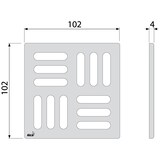 thumbnail of AlcaDrain Design Rost  102×102 mm Edelstahl-Glanz für Bodenablauf