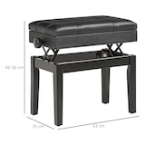 thumbnail of HOMCOM - Klavierbank - 63L x 35B x 46-56H cm - schwarz